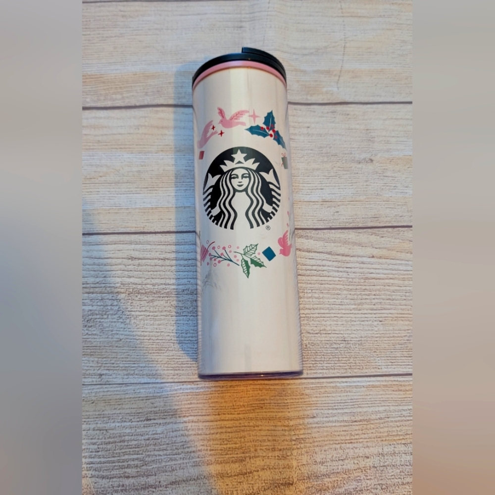 Starbucks Holiday Christmas Wreath Cold Drink Tumbler